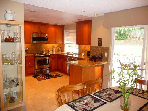 Lower level fireplace